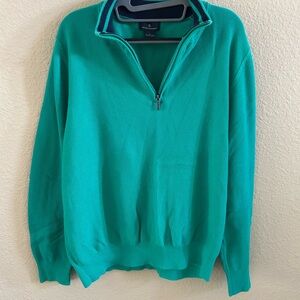 Brooks Brothers Vintage Teal Zip Up Sweater